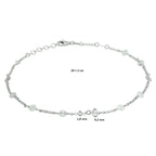 Enkelbandje 4,2 mm 24 + 2 cm zilver gerhodineerd