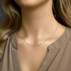 Collier parel 41 + 4 cm zilver gerhodineerd