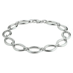 Armband 10 mm 19 cm zilver gerhodineerd
