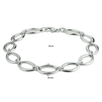 Armband 10 mm 19 cm zilver gerhodineerd