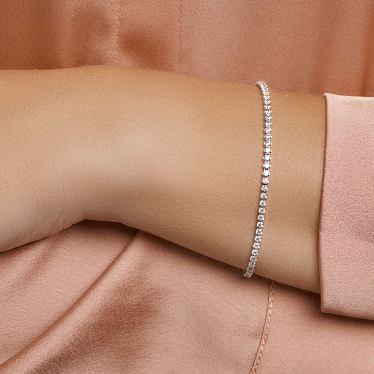 Tennisarmband zirkonia 2,5 mm zilver gerhodineerd