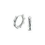 Klapoorringen zilver gerhodineerd