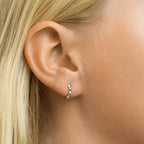 Klapoorringen zilver gerhodineerd