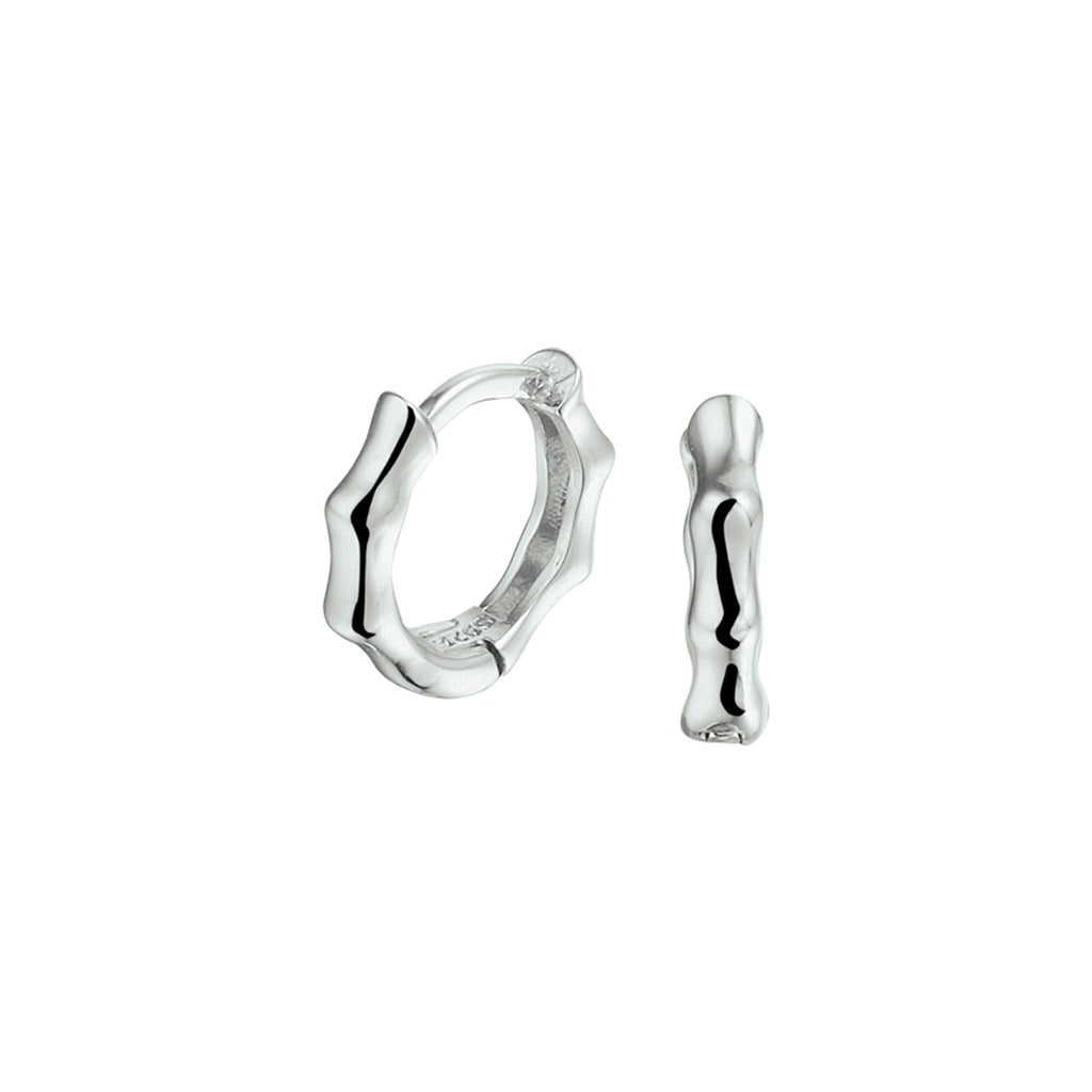 Klapoorringen zilver gerhodineerd