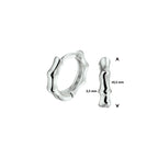 Klapoorringen zilver gerhodineerd