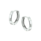 Klapoorringen vlak zilver gerhodineerd