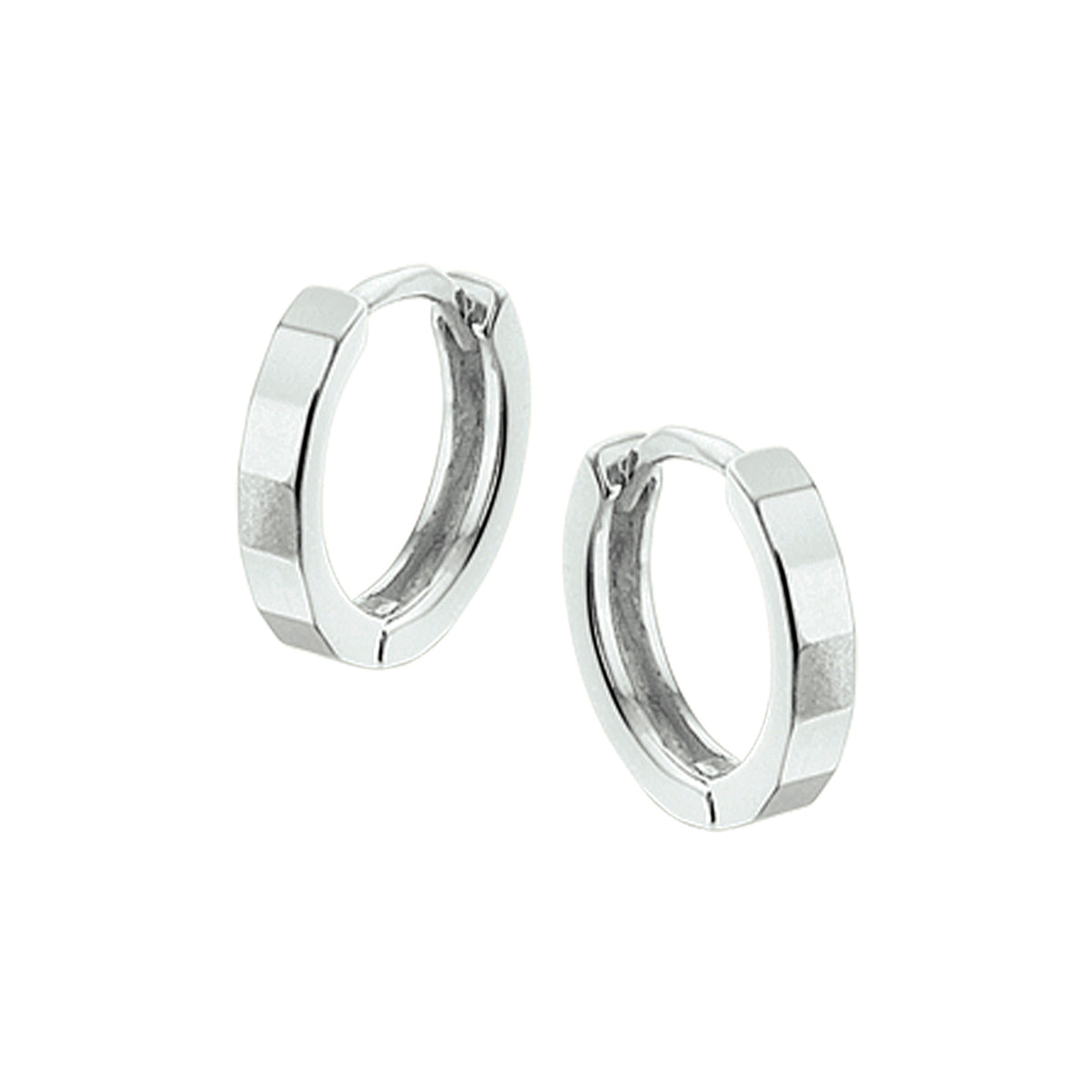 Klapoorringen vlak zilver gerhodineerd