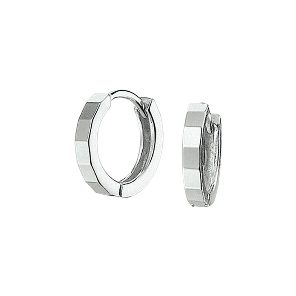 Klapoorringen vlak zilver gerhodineerd