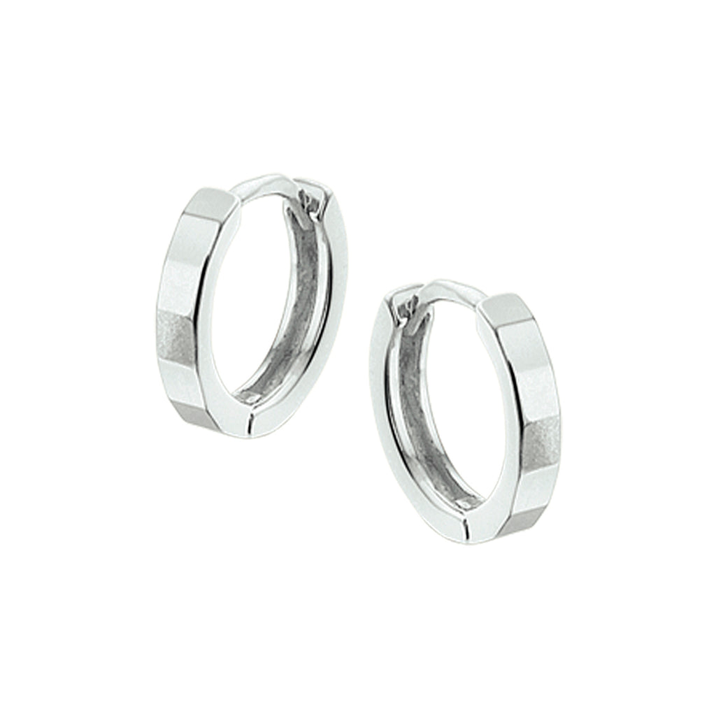 Klapoorringen vlak zilver gerhodineerd