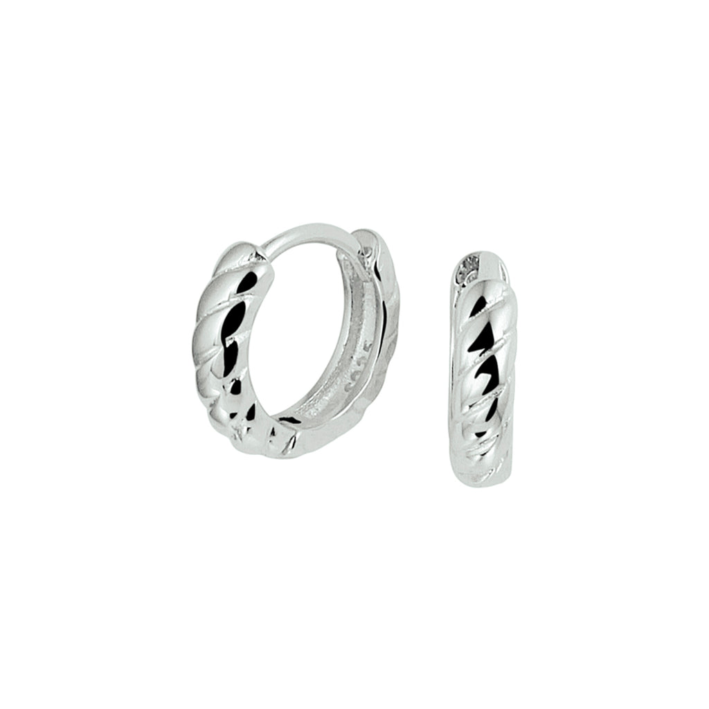 Klapoorringen zilver gerhodineerd