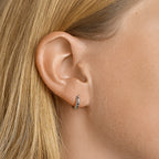 Klapoorringen zilver gerhodineerd