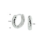 Klapoorringen zilver gerhodineerd