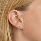 Klapoorringen zilver gerhodineerd