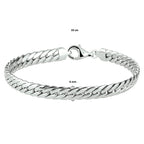 Armband gourmet 6,0 mm 19 cm zilver gerhodineerd