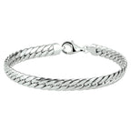Armband gourmet 6,0 mm 19 cm zilver gerhodineerd
