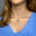 Hanger hart zirkonia zilver gerhodineerd