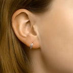 Klapoorringen synth. amethist zilver gerhodineerd