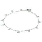 Armband zirkonia 16,5 + 2 cm zilver gerhodineerd