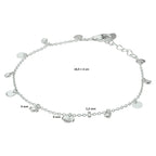 Armband zirkonia 16,5 + 2 cm zilver gerhodineerd