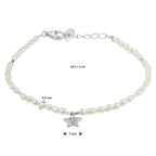 Armband parel en ster zirkonia zilver gerhodineerd