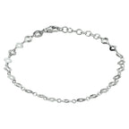 Armband rondjes 4,0 mm 16 + 2 cm zilver gerhodineerd