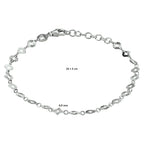 Armband rondjes 4,0 mm 16 + 2 cm zilver gerhodineerd