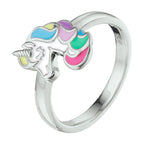 Ring eenhoorn zilver gerhodineerd