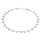 Enkelbandje bolletjes 2,0 mm 24 + 2 cm zilver gerhodineerd