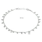 Enkelbandje bolletjes 2,0 mm 24 + 2 cm zilver gerhodineerd