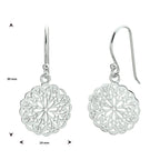 Oorhangers filigrain franse haak zilver gerhodineerd