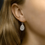 Oorhangers filigrain franse haak zilver gerhodineerd