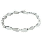 Armband poli/mat 5,6 mm 19 cm zilver gerhodineerd