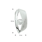 Hanger zirkonia poli/mat zilver gerhodineerd