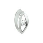 Hanger zirkonia poli/mat zilver gerhodineerd