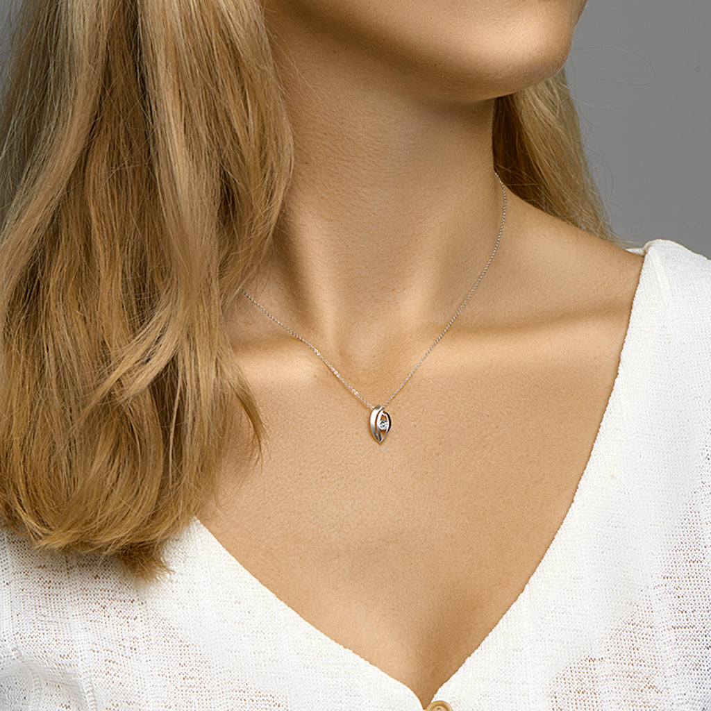 Hanger zirkonia poli/mat zilver gerhodineerd