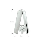 Hanger zirkonia poli/mat zilver gerhodineerd