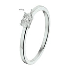 Ring zirkonia zilver gerhodineerd