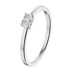 Ring zirkonia zilver gerhodineerd