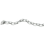 Armband paperclip ronde buis 3,5 mm zilver gerhodineerd