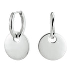 Oorringen rond zilver gerhodineerd