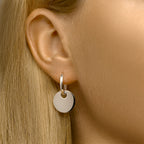 Oorringen rond zilver gerhodineerd