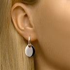 Oorringen druppel zilver gerhodineerd