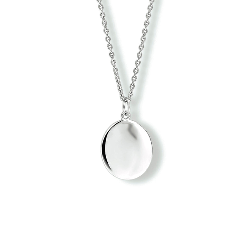 Graveercollier ovaal 40 - 42 - 44 cm zilver gerhodineerd