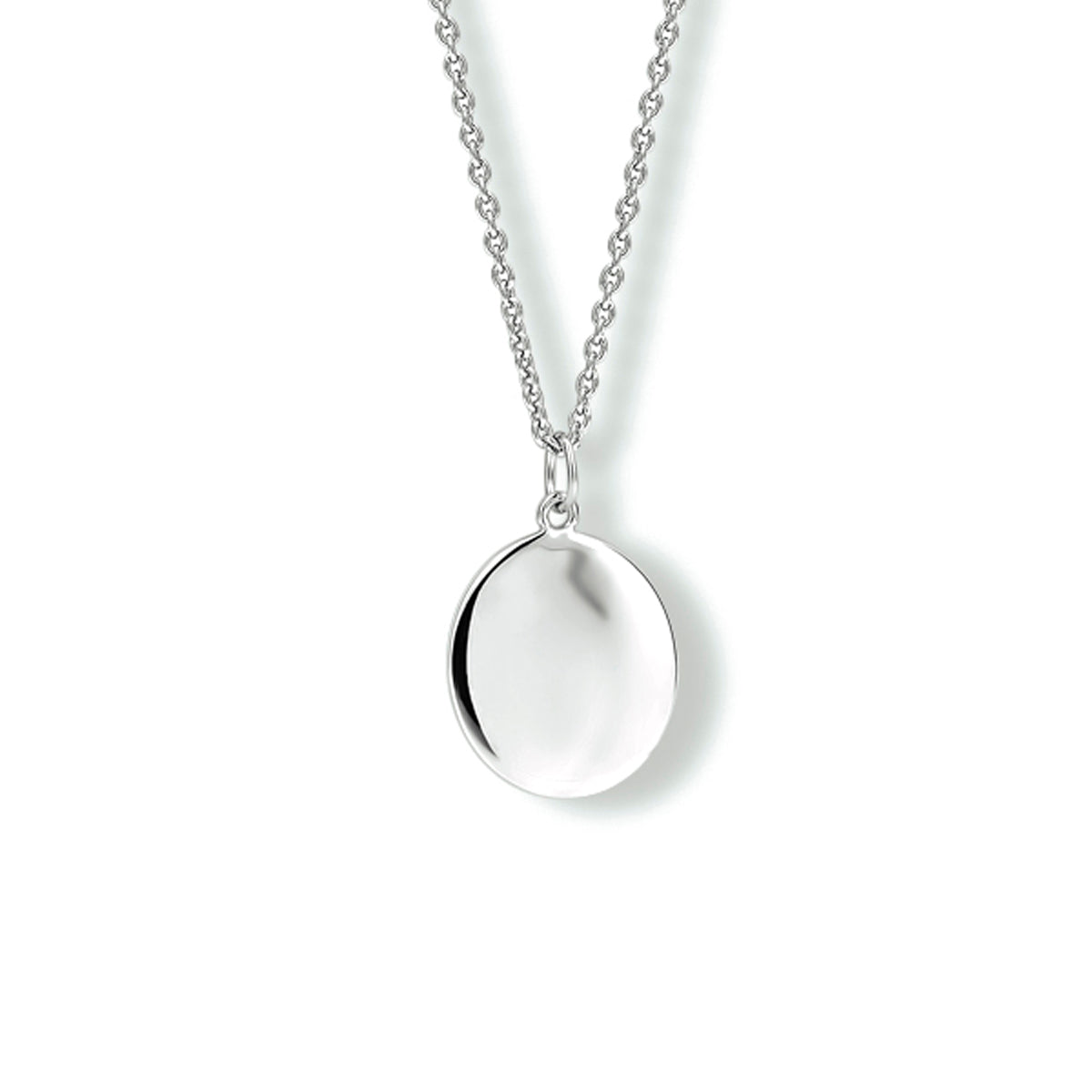 Graveercollier ovaal 40 - 42 - 44 cm zilver gerhodineerd