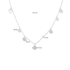Collier rondjes zirkonia 41 + 4 cm zilver gerhodineerd