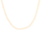 Collier parel 4,0 mm 41 + 4 cm zilver gerhodineerd