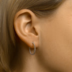 Stekeroorringen bolletje zilver gerhodineerd