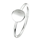 Ring rondje zilver gerhodineerd
