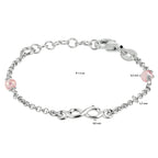 Kinderarmband infinity zilver gerhodineerd