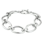 Armband 14 mm met groot springslot zilver gerhodineerd